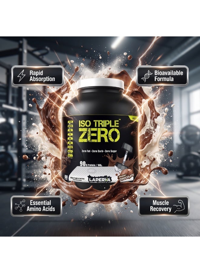 Laperva Iso Triple Zero Whey Protein Isolate, Gourmet Chocolate, 4 LB - Image 4