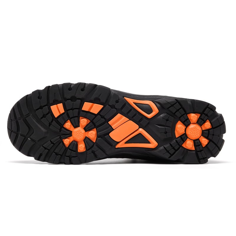 SHULOOK Men's Waterproof Hiking Boots Non-Slip Lightweight Mid Top Ankle Boot Breathable Hiker Trekking Shoes - Image 5