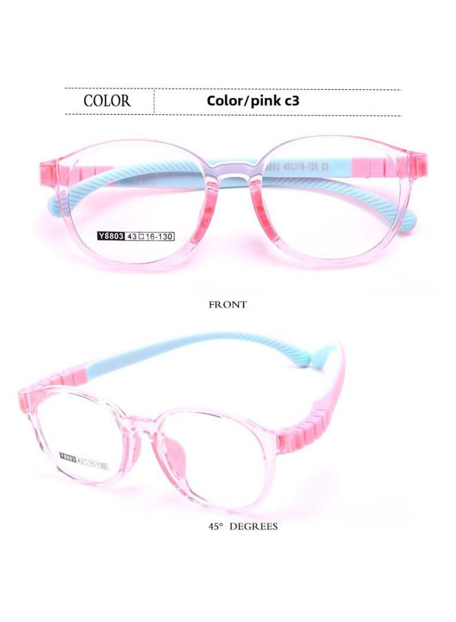 New Children's Round Glasses Frame Glasses Children's European And American Myopia Glasses Frame Tr90 Silicone Glasses 8803