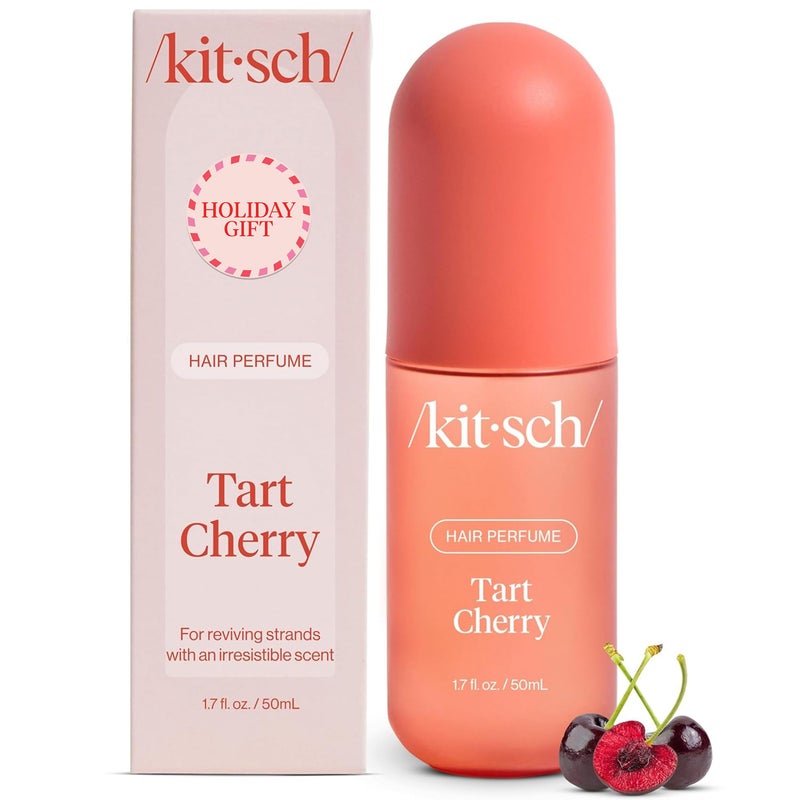 Kitsch عطر شعر كيتش تارت شيري للنساء - نظيف، مزيل للروائح، وتكنولوجيا حاصلة على براءة اختراع لإزالة الروائح، رذاذ للجسم - لإنعاش الشعر، الجسم والوسائد - الكرز الأسود، التوت، الياسمين، خشب الصندل - 50 مل - Image 1