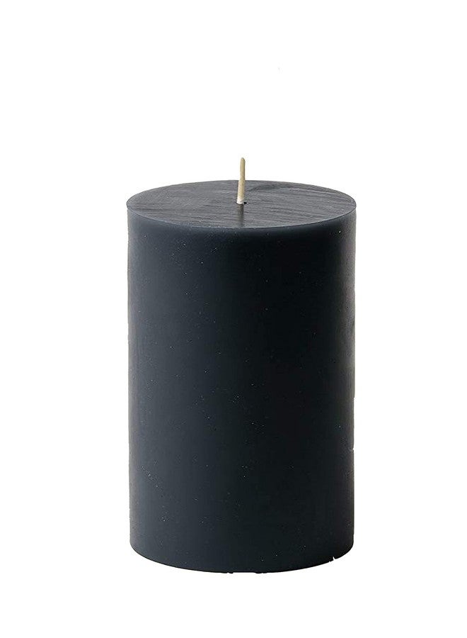 Luces Smokeless Scented Paraffin Wax 3"X3" Black Tall Pillar Candle for Decoretion - Image 1