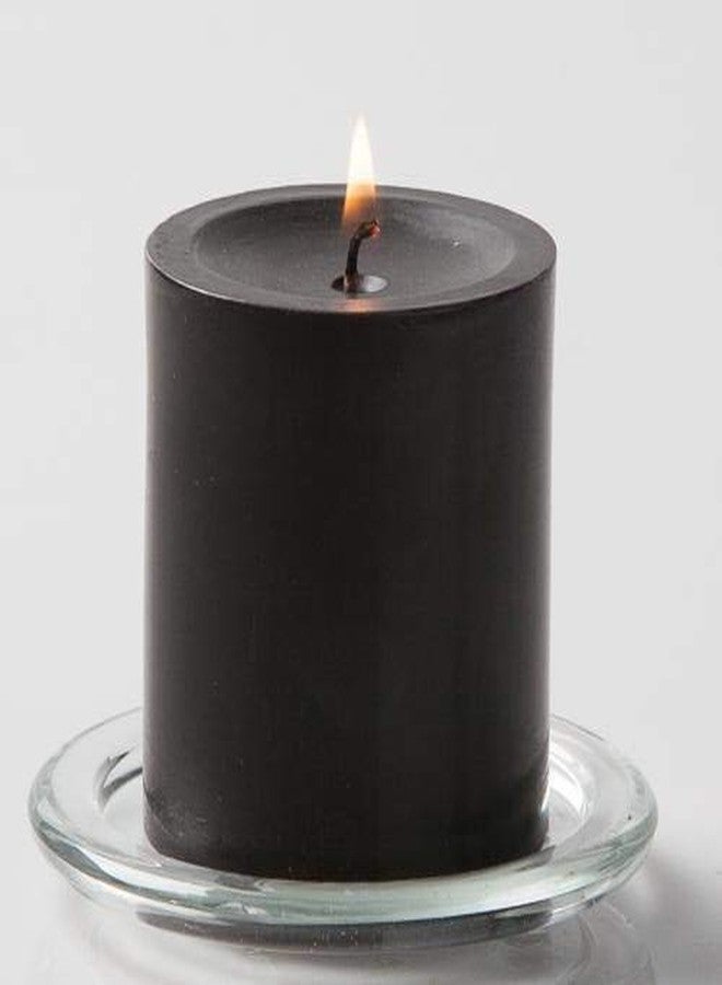 Luces Smokeless Scented Paraffin Wax 3"X3" Black Tall Pillar Candle for Decoretion - Image 4