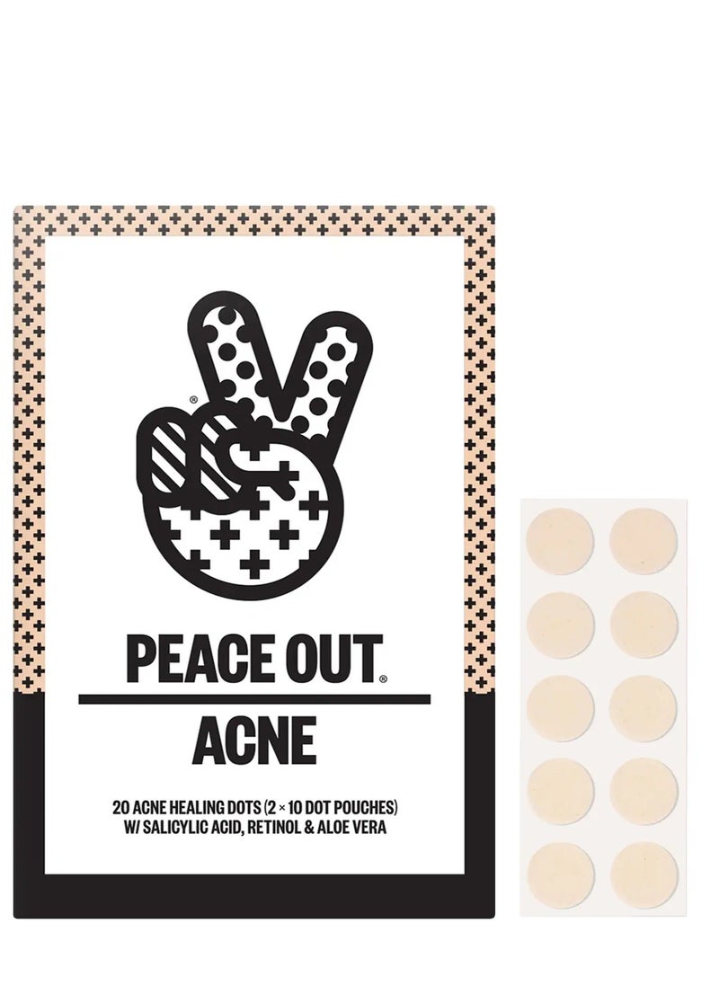 PEACE OUT PEACE OUT 20 Patch for Spots w/Salicylic Acid, Retinol & Aloe Vera 