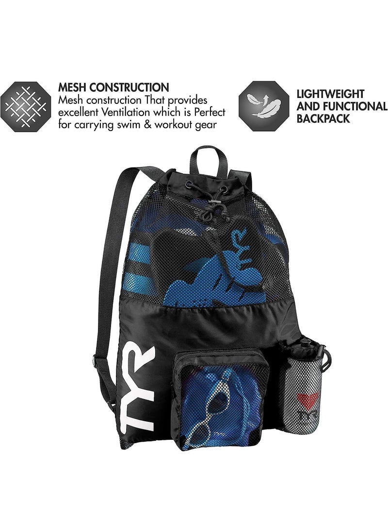 TYR TYR LBMMB360ALL Big Mesh Mummy Backpack BLK/WHT All  - Image 3