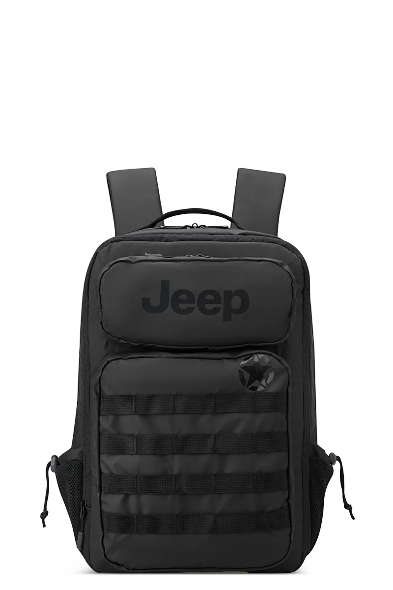 Jeep JEEP TACTICAL Padded Laptop Backpack With Water-Repellent, 15.6Inch - Black & Get Free Lunch Bag - Black (Set of 2pcs Bundle)