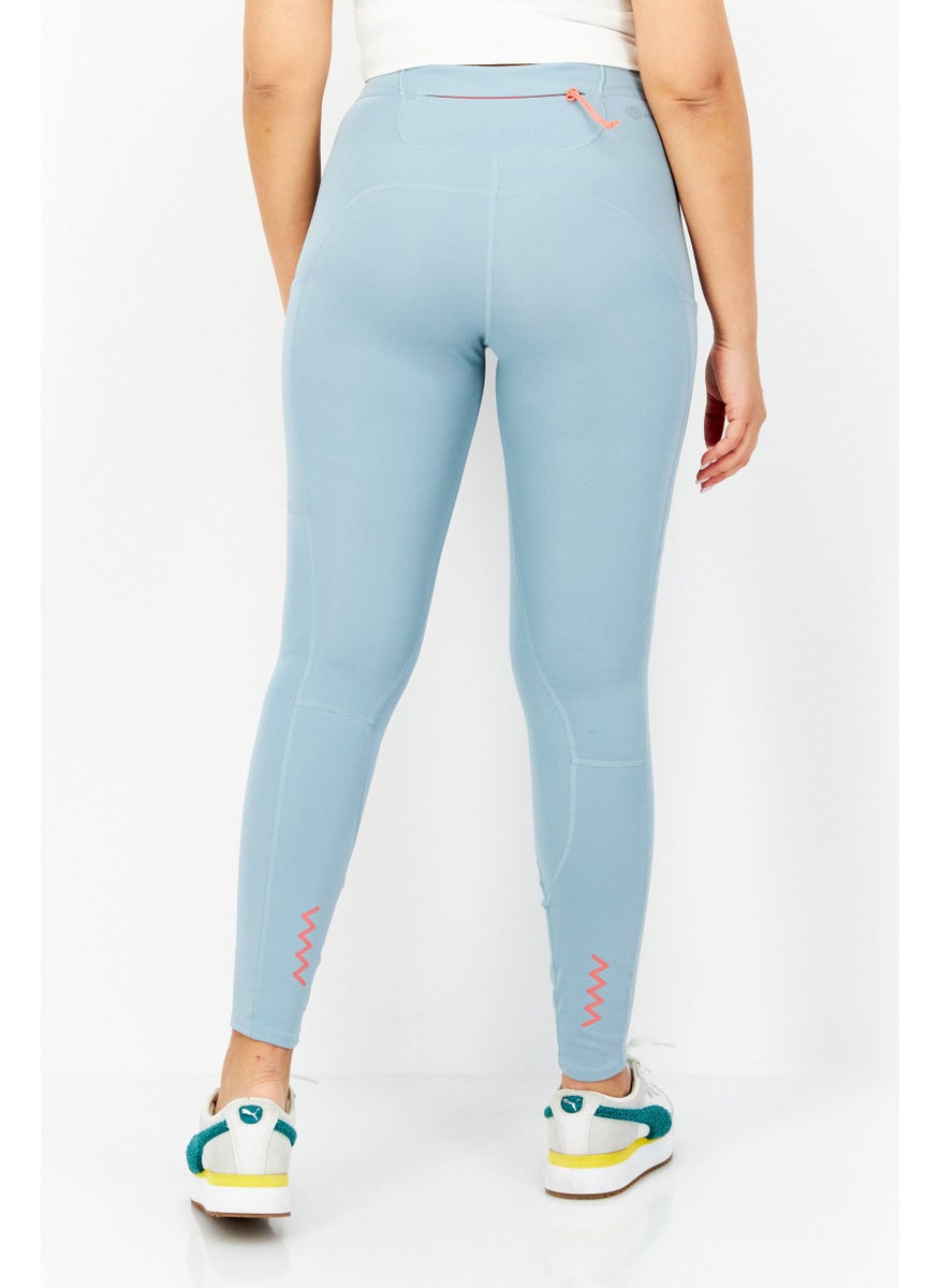 Adidas Women Sportswear Fit Full Length Training Leggings, Mint Blue  - Image 3