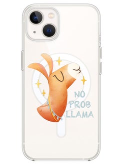 Theodor Magnetic Case for iPhone 14 6.1-inch Compatible with MagSafe Wireless Charging, Shockproof Phone Bumper Cover No prob llama  - Image 1