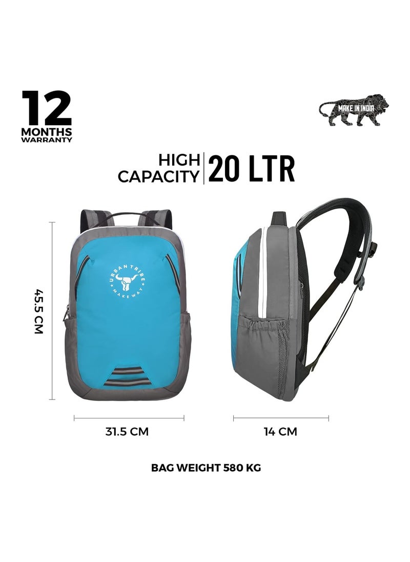 URBAN TRIBE - URBAN TRIBE Amigo Lite Laptop Backpack, Sky Blue, L, Casual - Image 1