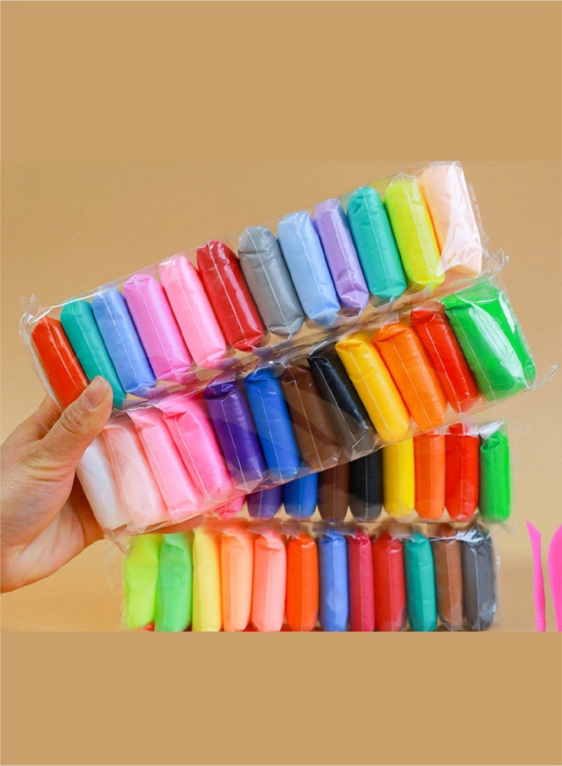 DIY,24-Color Ultra Light Clay for Kids: Eco-Friendly & Non-Toxic, Odor-Free Modeling Clay Kit with Soft Texture, Non-Sticky & Easy to Shape - Enhances Creativity & Motor Skills, Vibrant Colors Won't Fade - Image 2