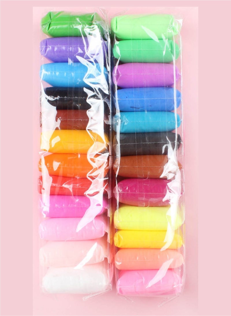 DIY,24-Color Ultra Light Clay for Kids: Eco-Friendly & Non-Toxic, Odor-Free Modeling Clay Kit with Soft Texture, Non-Sticky & Easy to Shape - Enhances Creativity & Motor Skills, Vibrant Colors Won't Fade - Image 3