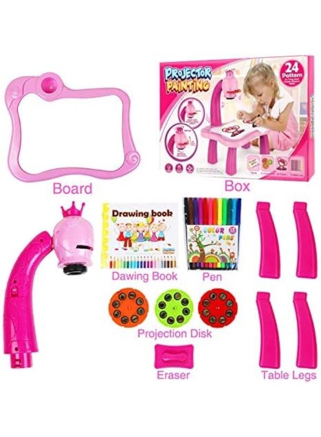 Drawing Projector Table for Kids, Trace and Draw Projector Toy with Light & Music, Children's Smart Projector Painting Sketch Board Set, Learning Drawing Toys for Boys Girls Age 3+ - Image 3