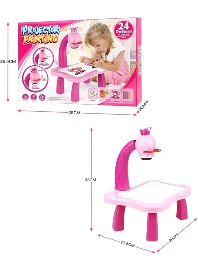 Drawing Projector Table for Kids, Trace and Draw Projector Toy with Light & Music, Children's Smart Projector Painting Sketch Board Set, Learning Drawing Toys for Boys Girls Age 3+ - Image 4