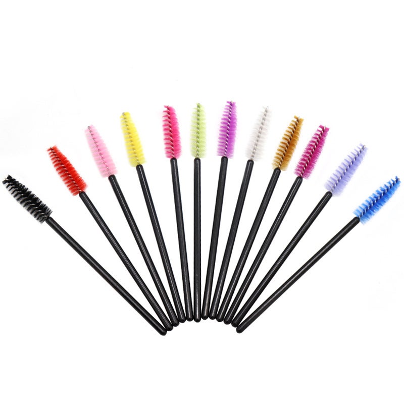 50 Pcs/Pack Disposable Nylon Brush Mini Portable Color Eyelash Roll Spiral Eyebrow Brush Eyelash Brush Makeup Comb - Image 3