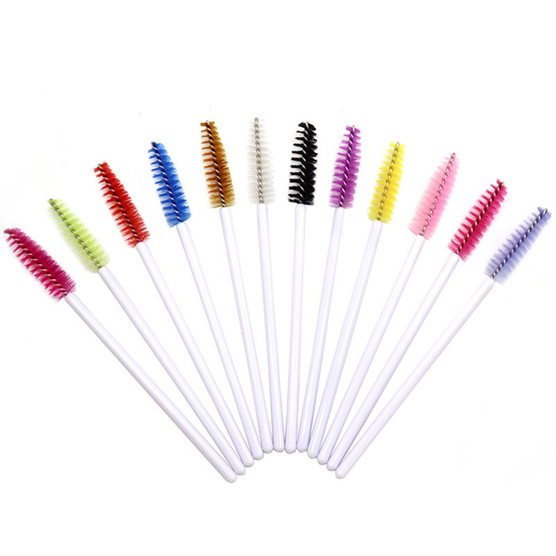 50 Pcs/Pack Disposable Nylon Brush Mini Portable Color Eyelash Roll Spiral Eyebrow Brush Eyelash Brush Makeup Comb - Image 4