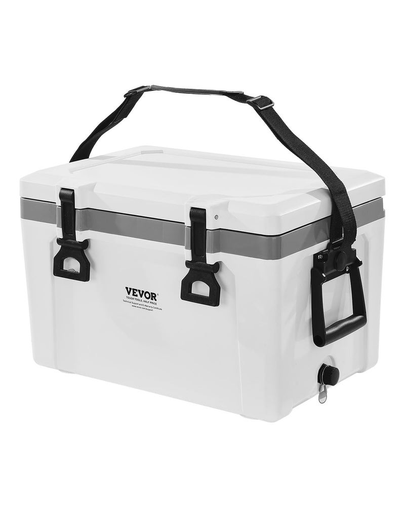 VEVOR Portable Cooler 26 QT Hard Cooler with Ice Retention HeavyDuty Handles and Strap Lightweight Rigid Material Insulated Portable Cooler Suitable for Family Picnics and Short Trips - Image 2