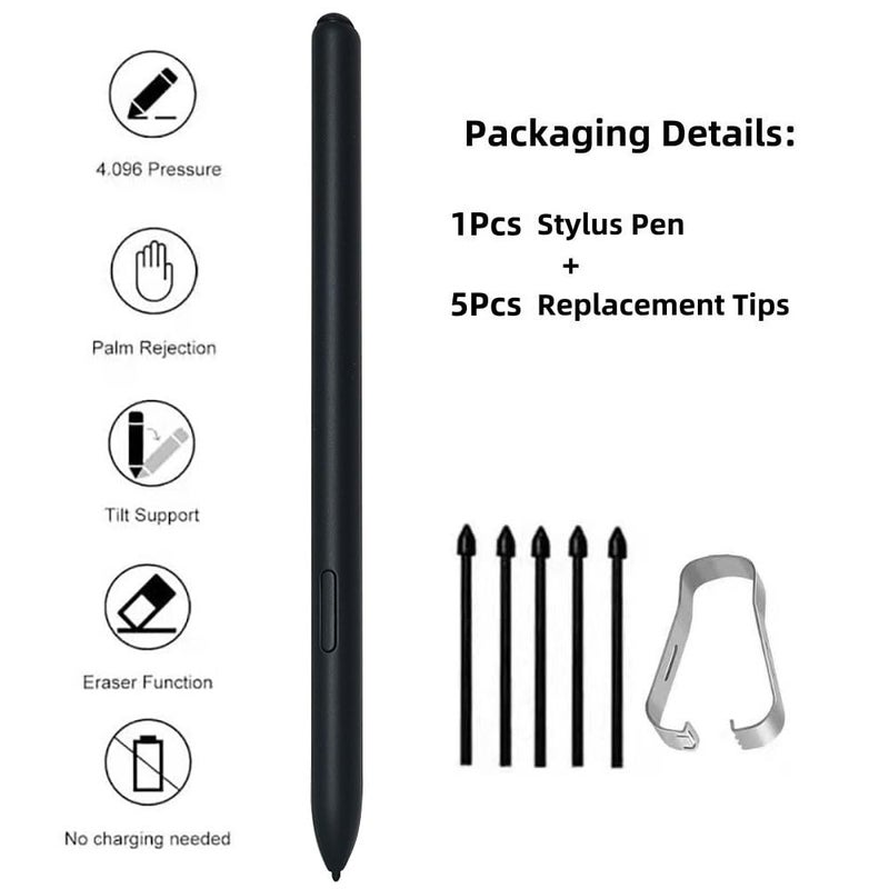 Bimahoo EMR Stylus Compatible with Remarkable 2,Stylus Pen with Eraser, 4096 Pressure Levels, Palm Rejection, Tilt Support, for Remarkable/Samsung/Wacom/Onyx EMR Devices with 5 Replacement Pen Tips - Image 4