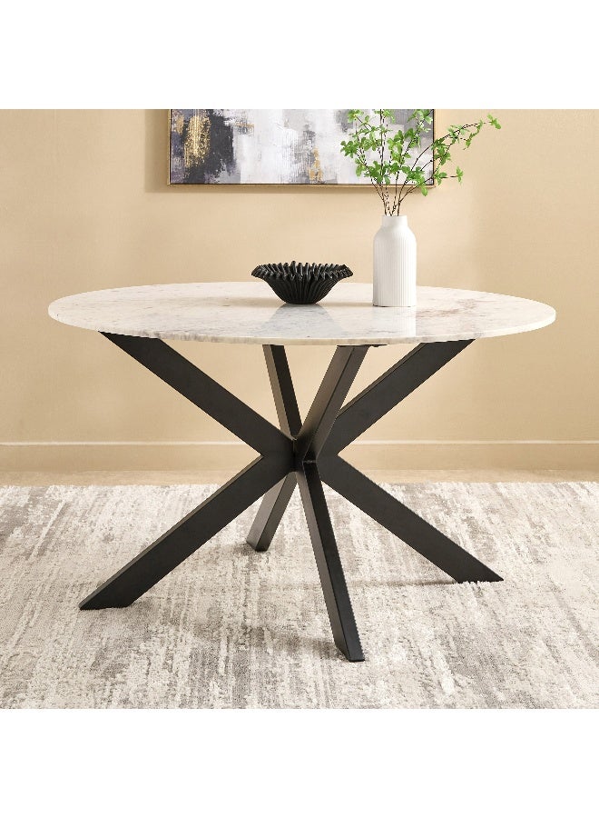 Home Box Round Dining Table with Marble Top for 6 - Image 2