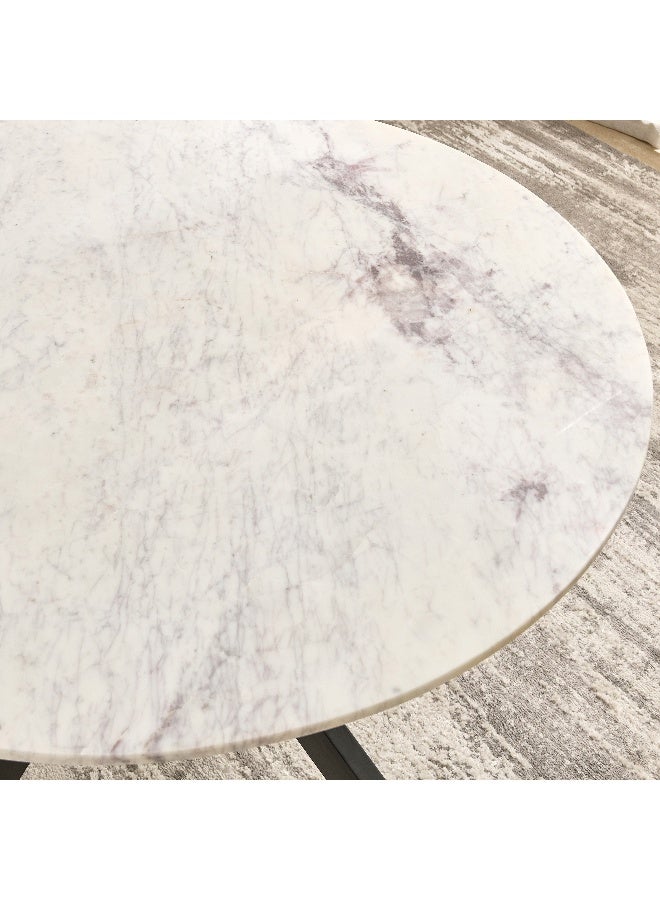 Home Box Round Dining Table with Marble Top for 6 - Image 4