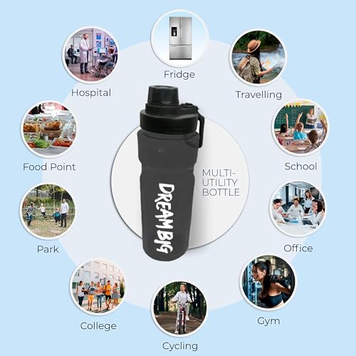 TRUE INDIAN Gym Bag Combo for Men Gym Bag with Shoe Compartment and, Shaker Bottle|Sipper Bottle Gym Gloves l Whey Container Gym kit for Men and Women (Black) - Image 4