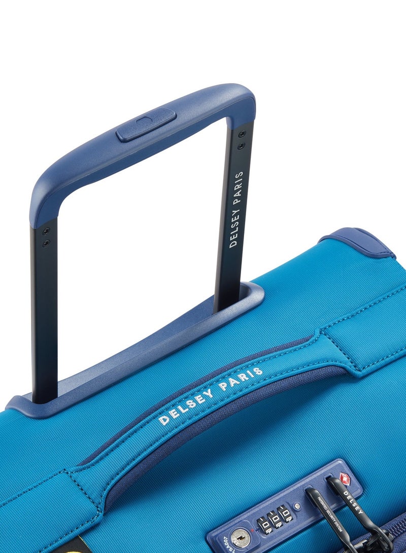 ديلسي _باريس حقيبة ترولي بعجلات مزدوجة قابلة للتوسيع  سم من بروشانت . - أزرق بحري - Image 4