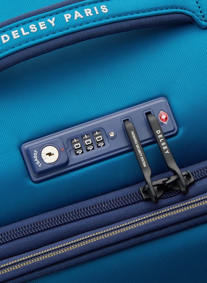 ديلسي _باريس حقيبة ترولي بعجلات مزدوجة قابلة للتوسيع  سم من بروشانت . - أزرق بحري - Image 5