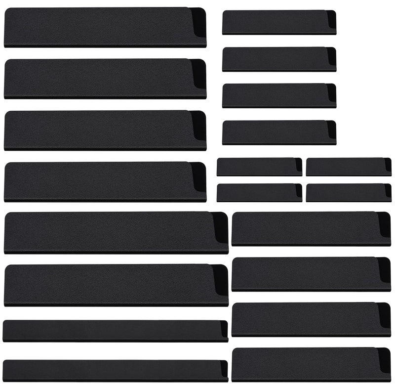 DkOvn مجموعة 20 قطعة من واقيات حواف السكاكين العالمية غير BPA غلاف سكين مقاوم للماء ومقاوم للاحتكاك مبطن بالشعور واقيات السكاكين لطيف على شفراتك