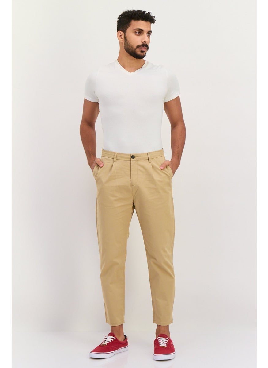 Men Slim Fit Solid Chino Pants, Beige - pzsku/Z2AA601FC047D723AC9F8Z/45/_/1737642085/07b0764b-74e7-4b21-9847-ef29c471d8ea