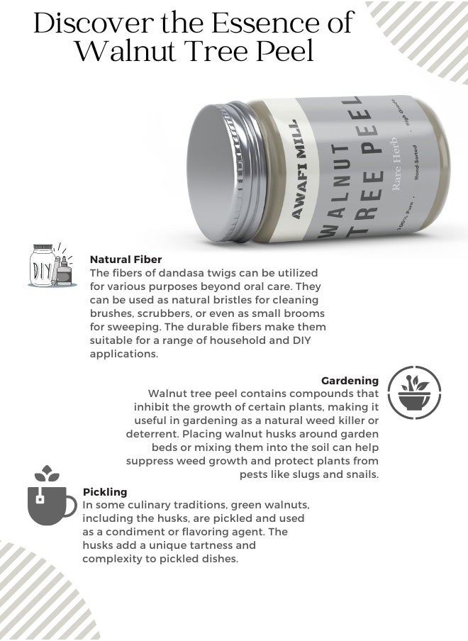 Awafi Mill - Dandasa |Datun |Walnut Tree Peel |  Raw Herbs Dried | Natural Dandasa Saak - Image 1