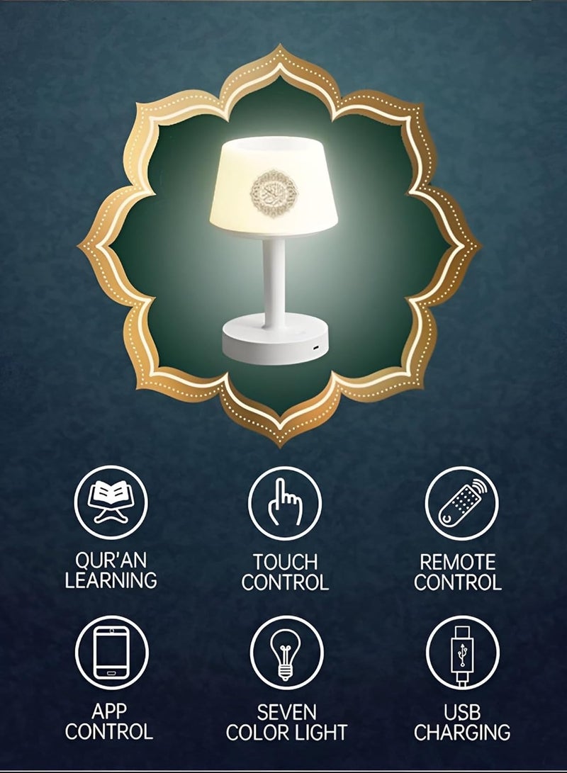 SQ-917 Quran Bluetooth Speaker Smart Touch LED Lamp with 7 Colors 16 Reciters 16 Translations & Remote Control - Image 3