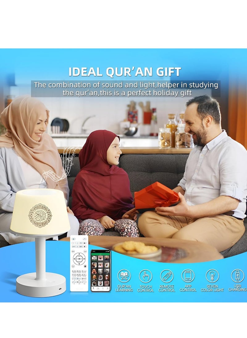 SQ-917 Quran Bluetooth Speaker Smart Touch LED Lamp with 7 Colors 16 Reciters 16 Translations & Remote Control - Image 5