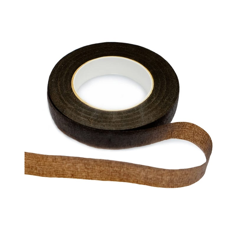 BEADNOVA Floral Tape 1/2inch Flower Tape Brown Floral Tape for Bouquets Floral Arranging Stem Wrap Craft (Brown, 30yards) - Image 1
