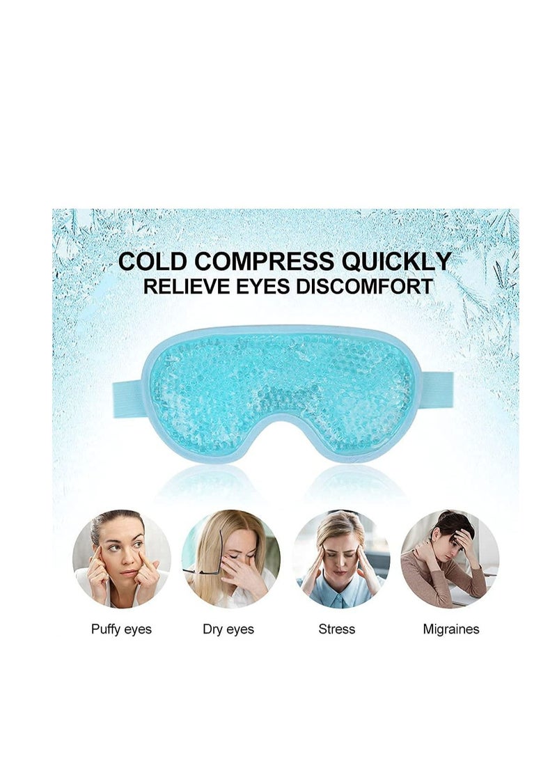 CARE AND SMILE CARE AND SMILE Cooling Mask Face Eye Mask Eye Cooling Pads Reusable Ice Mask Eyes Cooling Pads Cooling Glasses for Eyes Migraine Headaches Allergies  - Image 5