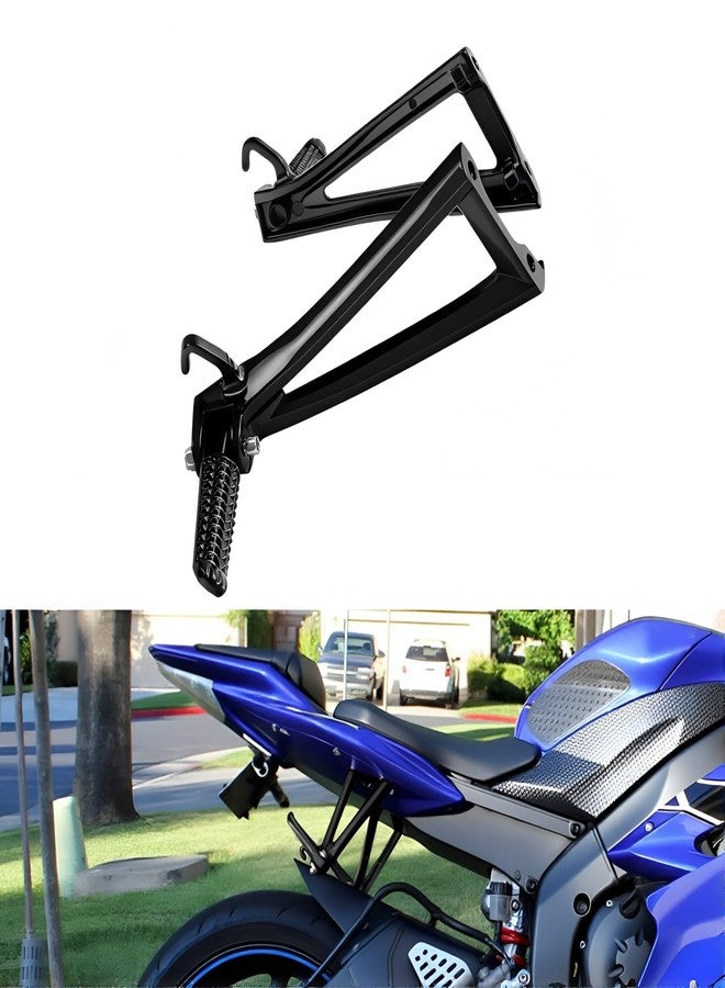 TCMI Motorcycles Black Rear Passenger Foot Pegs Rest Bracket Fit for Yamaha YZF-R6 YZF R6 2006-2016 2015 - Image 2