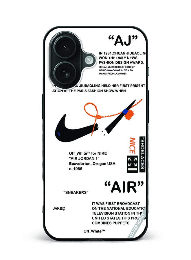 COVERSCART Protective Case Cover For Apple iPhone 16 Nike Off White Design White