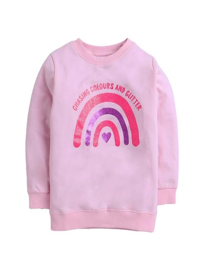 BUMZEE سويت شيرت قطني بأكمام طويلة للبنات من بامزي، لون وردي فاتح، مناسب للأعمار من 6 إلى 12 شهرًا (Peb9697C-bpk) - Image 1