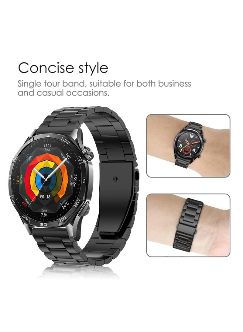Anmi Stainless Steel Band Compatible with Huawei Watch GT5/GT5 Pro 46mm 2024, 22mm Stainless Steel Metal Strap for Huawei Watch GT4/GT4 Pro/Watch 4/4 Pro, Business Style for Men Women - Image 5