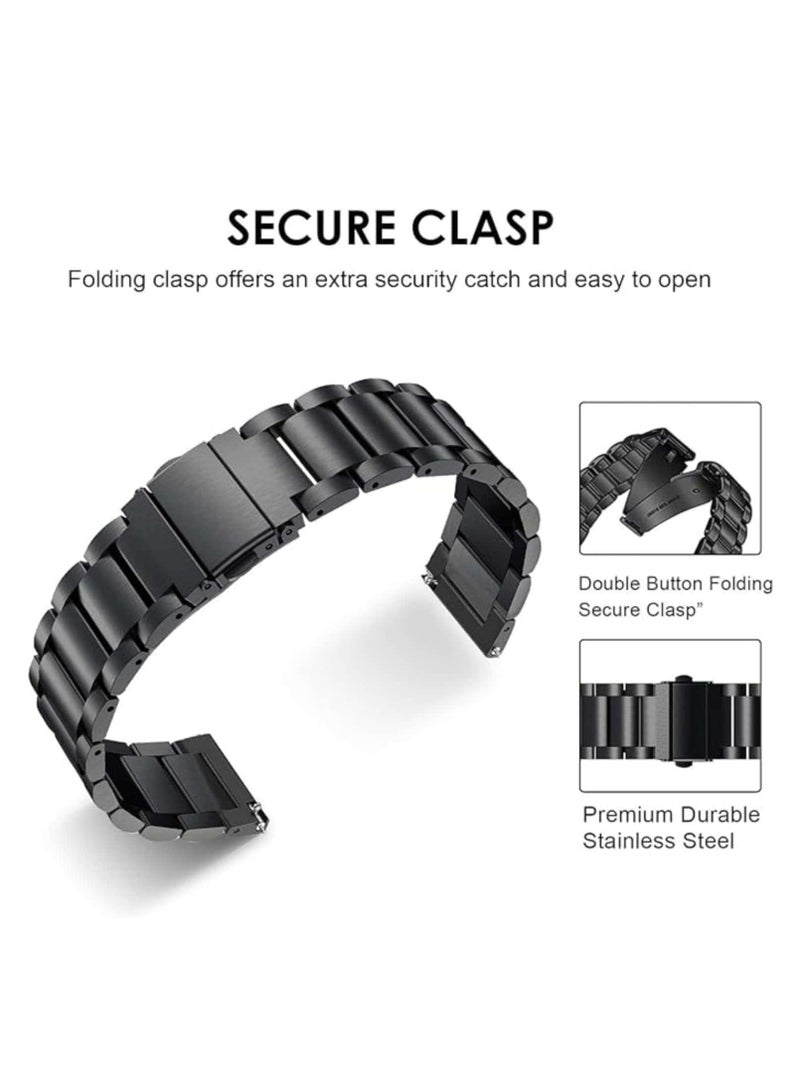 Anmi Stainless Steel Band Compatible with Huawei Watch GT5/GT5 Pro 46mm 2024, 22mm Stainless Steel Metal Strap for Huawei Watch GT4/GT4 Pro/Watch 4/4 Pro, Business Style for Men Women - Image 4