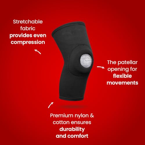 Dr. Ortho Dr.Ortho Knee Cap With Open Patella, Knee Cap For Pain Relief, Knee Support For Men & Women (Black, 2XL) - Image 4