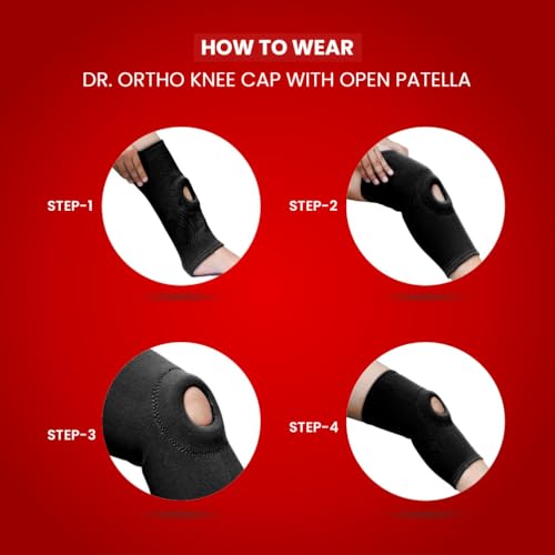 Dr. Ortho Dr.Ortho Knee Cap With Open Patella, Knee Cap For Pain Relief, Knee Support For Men & Women (Black, 2XL) - Image 5