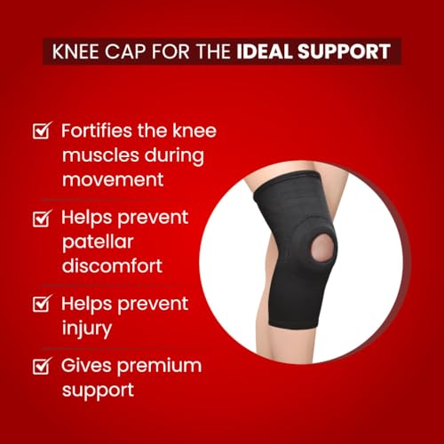Dr. Ortho Dr.Ortho Knee Cap With Open Patella, Knee Cap For Pain Relief, Knee Support For Men & Women (Black, 2XL) - Image 3