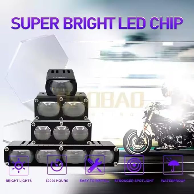 وينكا 2 لون ليد لين ميني قيادة ثنائية اللون أضواء كاشفة مصباح الضباب دراجة ليد المصابيح الأمامية ضوء للدراجات النارية موتو دراجة نارية أبيض أصفر - Image 4