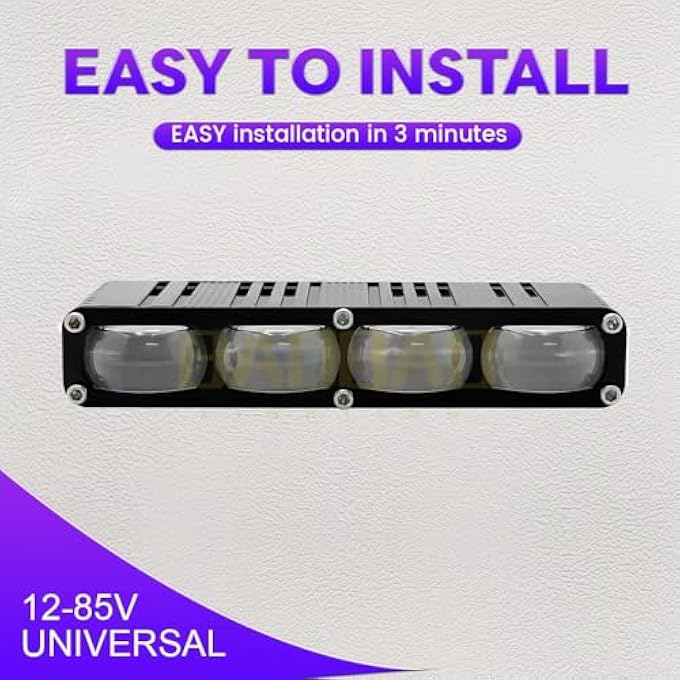 وينكا 2 لون ليد لين ميني قيادة ثنائية اللون أضواء كاشفة مصباح الضباب دراجة ليد المصابيح الأمامية ضوء للدراجات النارية موتو دراجة نارية أبيض أصفر - Image 5