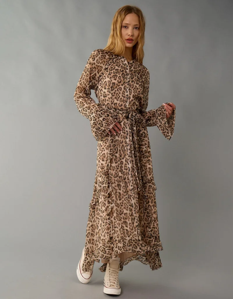 American Eagle AE Midi Shirt Dress