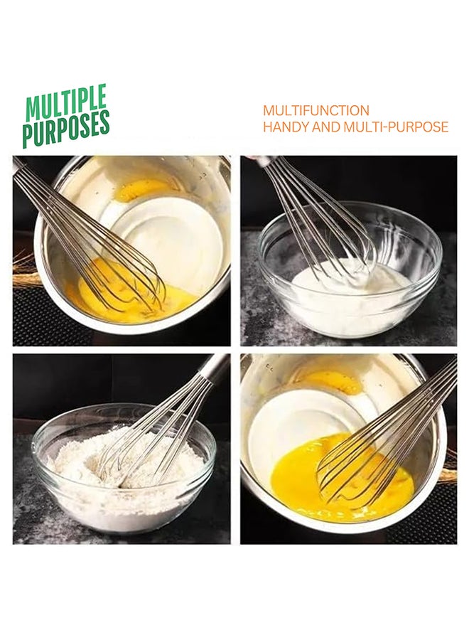 Feelings خلاط يدوي من الفولاذ المقاوم للصدأ لخفق البيض والخبز (20 بوصة) - Image 5