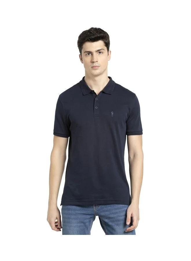 3912 Men Super Combed Cotton Rich Solid Half Sleeve Polo T Shirt