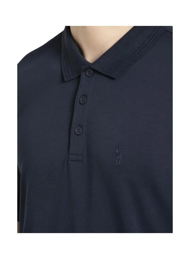 Jockey Navy 3912 Men Super Combed Cotton Rich Solid Half Sleeve Polo T Shirt for Men | Best Price UAE