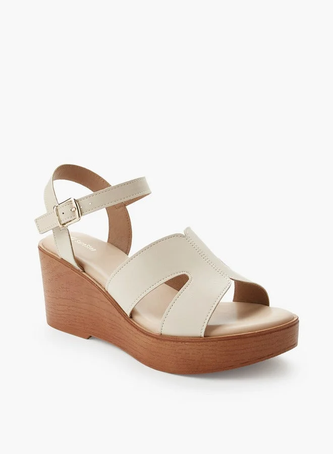 شور ستيب Women Light Weight Ankle Strap Wedge Heel Sandals
