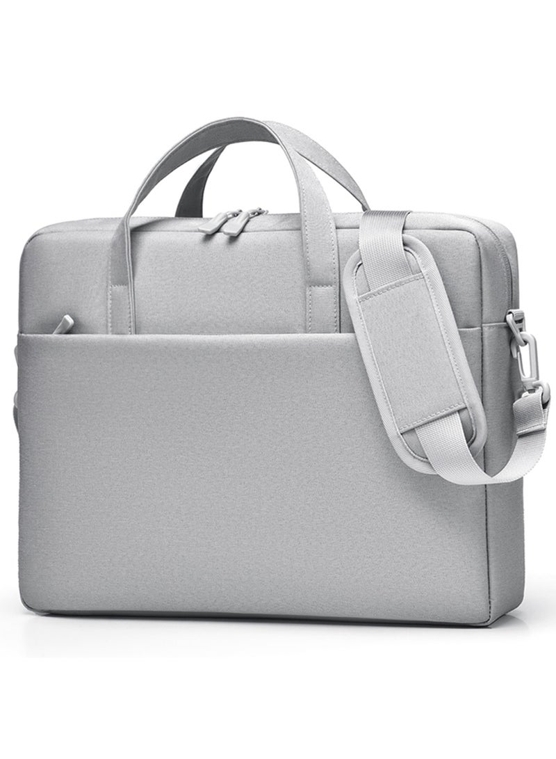 TokFaa Laptop Bag 15.6 Inch Business School Briefcase for Men Women Messenger Shoulder Bag with Strap Lightweight Durable Office Bag Carry On Laptop Case for Computer/Notebook/MacBook(Grey) - Image 1