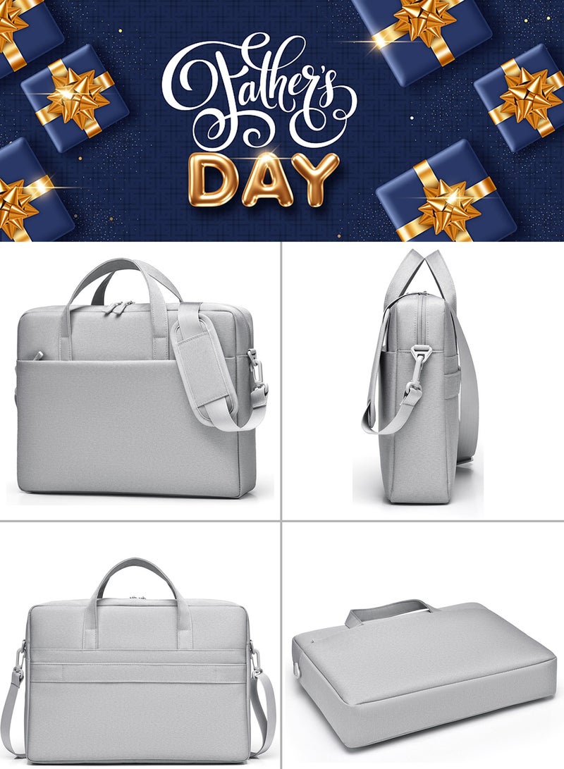 TokFaa Laptop Bag 15.6 Inch Business School Briefcase for Men Women Messenger Shoulder Bag with Strap Lightweight Durable Office Bag Carry On Laptop Case for Computer/Notebook/MacBook(Grey) - Image 5