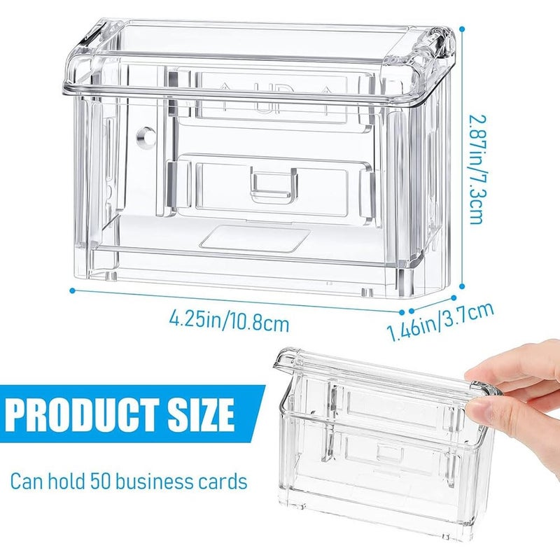 Wall Mount Business Card Holder: Transparent Acrylic - Weather Resistant Outdoor Business Card Dispenser for Outdoor Business, Storefronts, Truck Drivers - Image 2